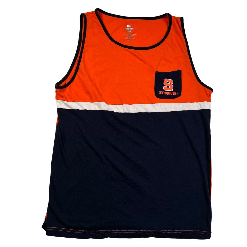 Colosseum Shirt Men's SYRACUSE ORANGE Cotton Tank Top Basketball Orange White XL